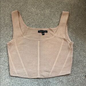 Tan Cropped Tank